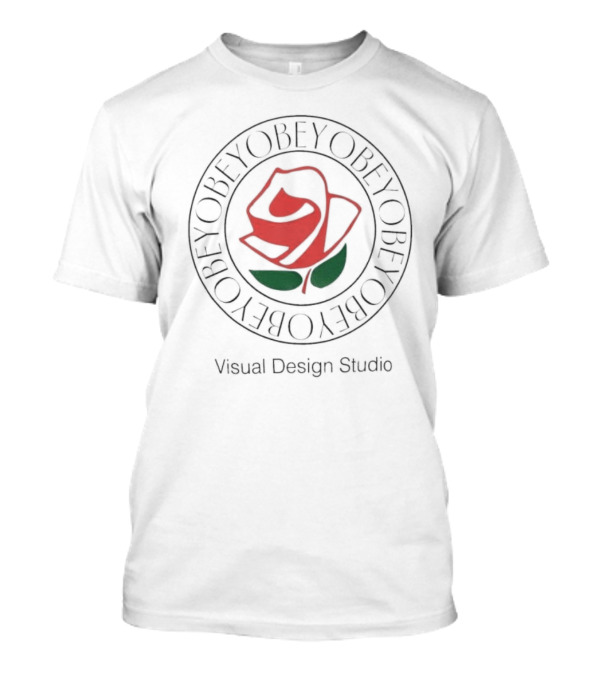 OBEY Red Rose Visual Design Studio T-Shirt