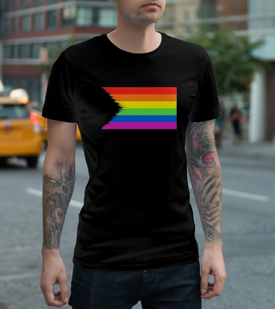 Pride Restored Flag Distorted Rainbow Bands T-Shirt