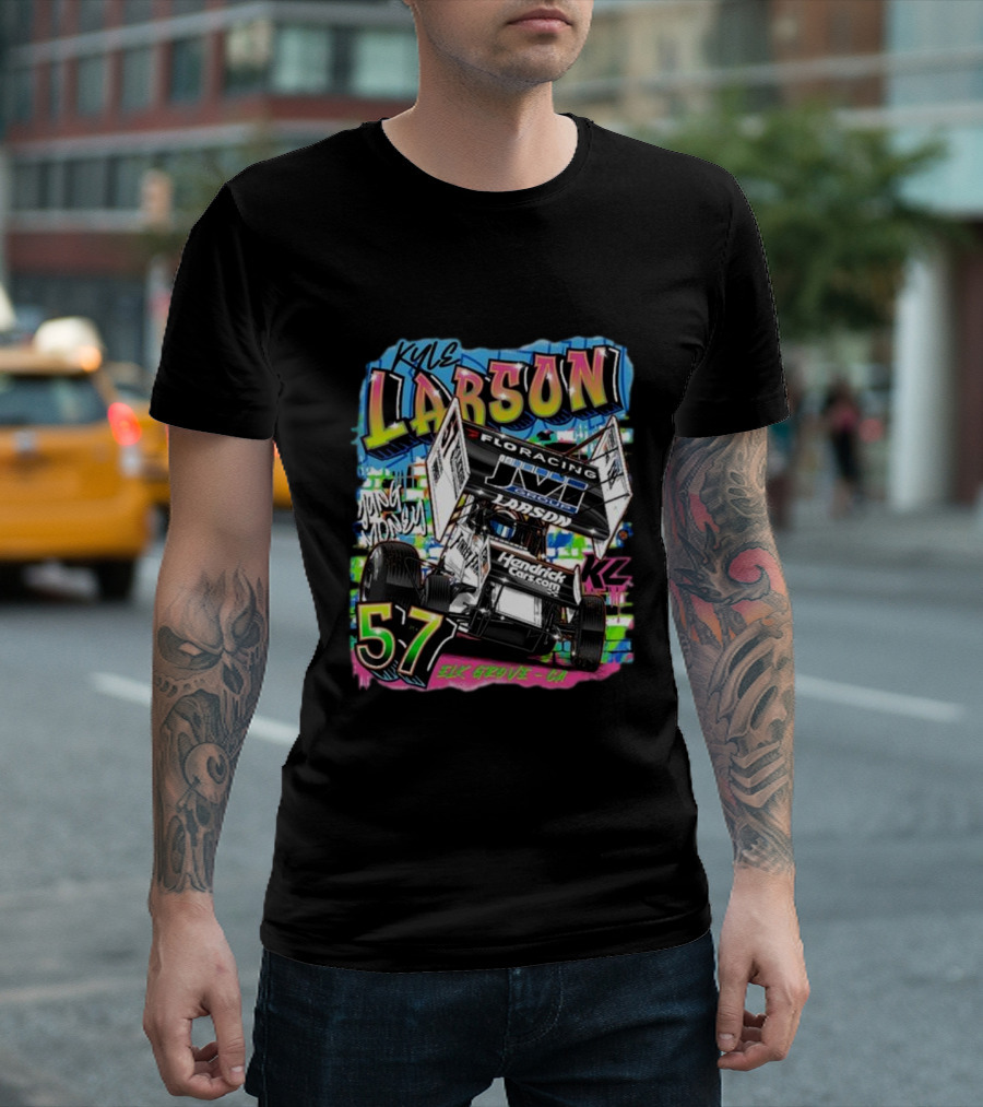 Kyle Larson Yung Money 57 HendrickCars.com Elk Grove CA Racing T-Shirt
