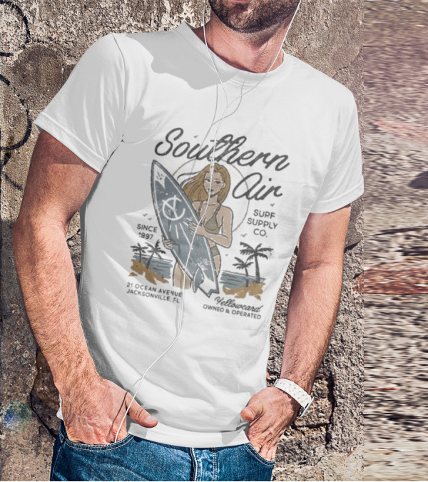Southern Air Surf Supply Co Yellowcard Band 21 Ocean Avenue Jacksonville FL Since 1997 T-Shirt