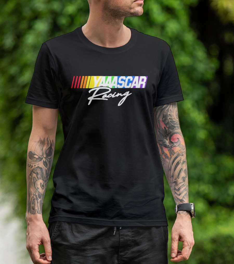 NASCAR Yaaascar Racing Checkered Flag Sports T-Shirt