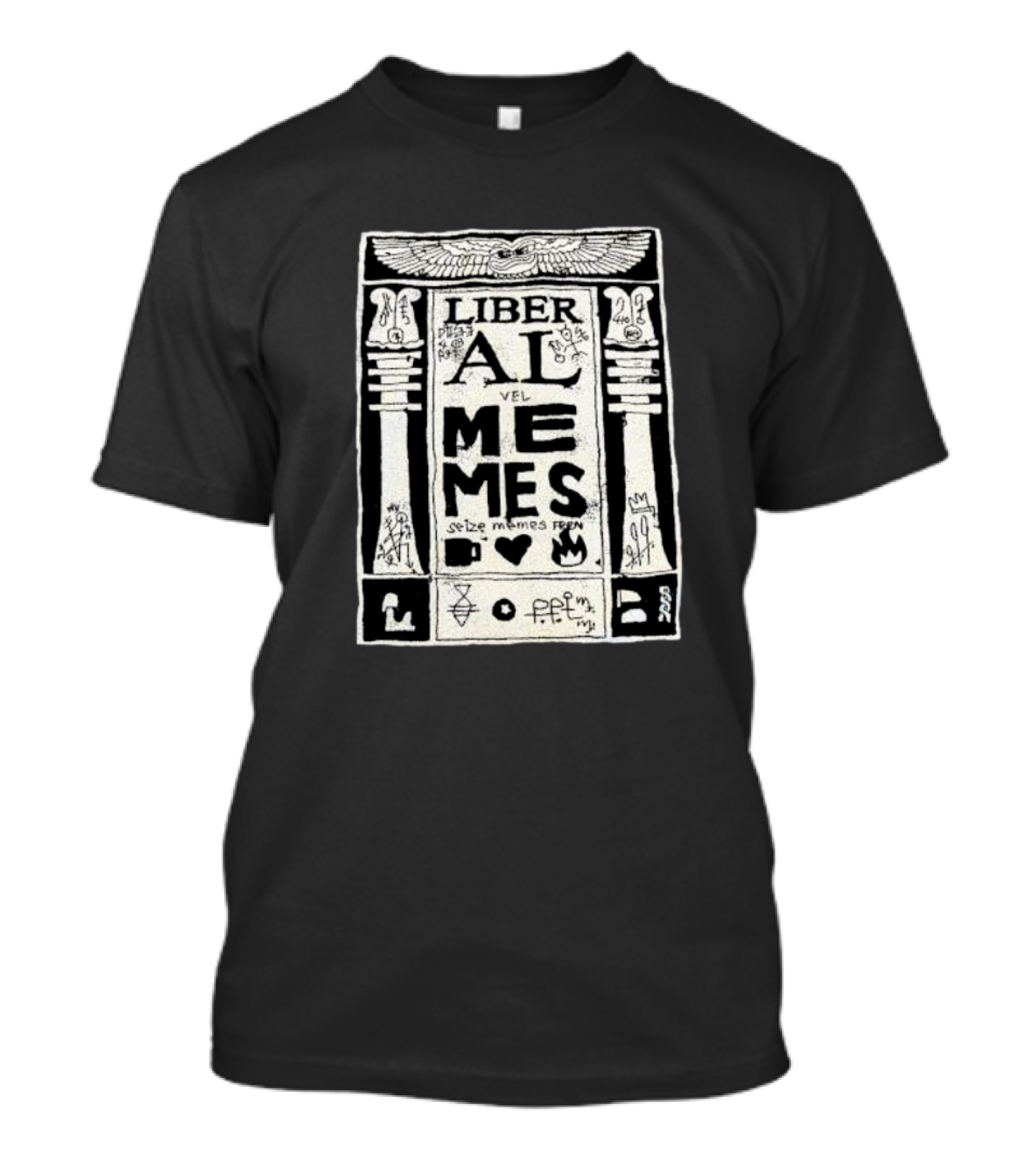 Liber Al Vel Memes Seize Memes Fren Egyptian Symbolism Mug Heart Fire T-Shirt