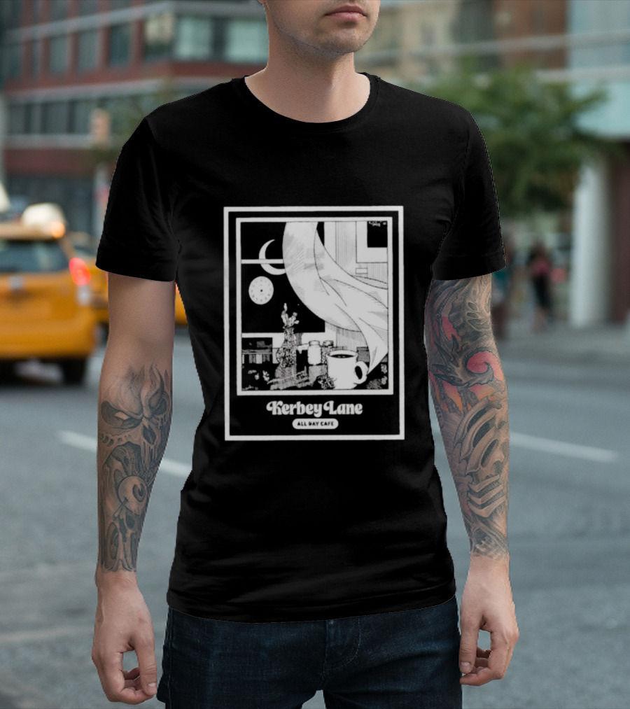 Kerbey Lane All Day Cafe Night Window Scene T-Shirt