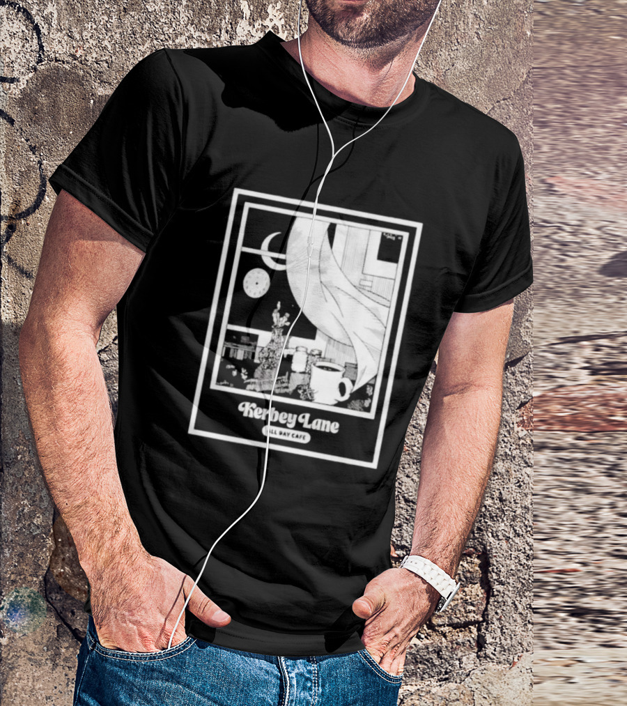 Kerbey Lane All Day Cafe Night Window Scene T-Shirt