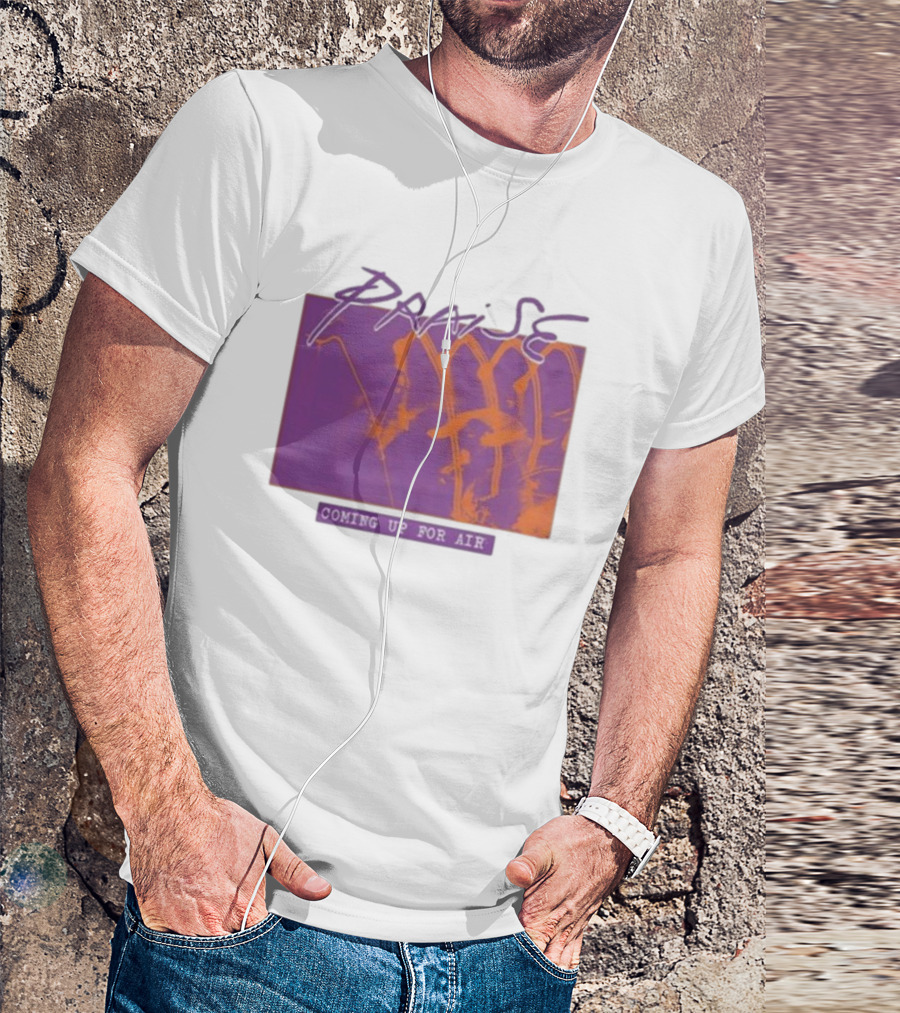 Praise Coming Up For Air Purple And Orange Abstract T-Shirt
