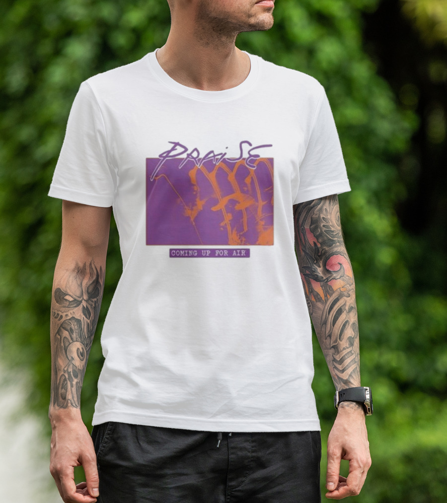 Praise Coming Up For Air Purple And Orange Abstract T-Shirt