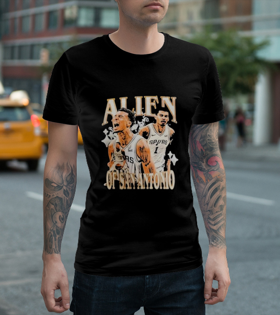 Alien of San Antonio Spurs Basketball Star T-Shirt