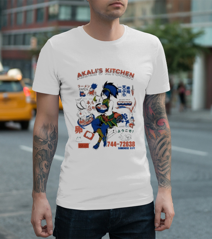 Akali's Kitchen Ramen Bowl Neon Art 744-72638 Summoner's Rift T-Shirt