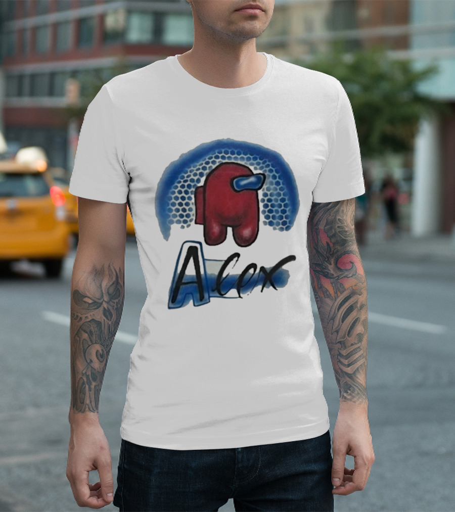 Alex Among Us Red Blue Honeycomb T-Shirt