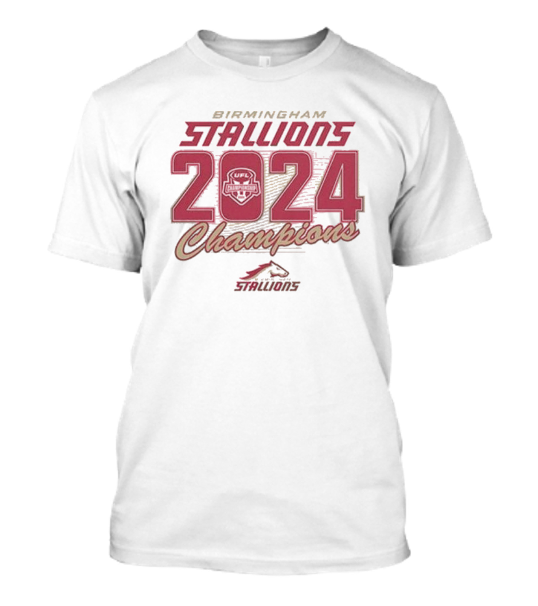 Birmingham Stallions 2024 UFL Champions Stallions T-Shirt