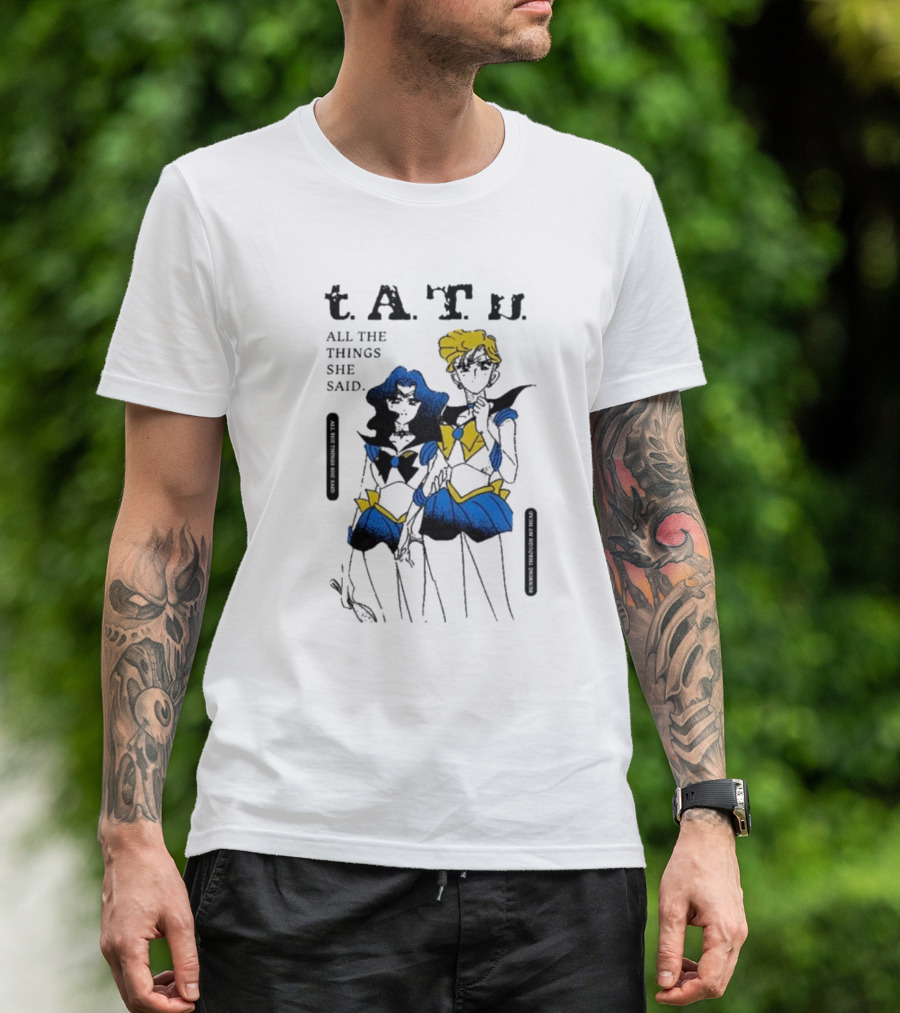 T.A.T.u. All The Things She Said Sailor Moon Inspired Characters T-Shirt