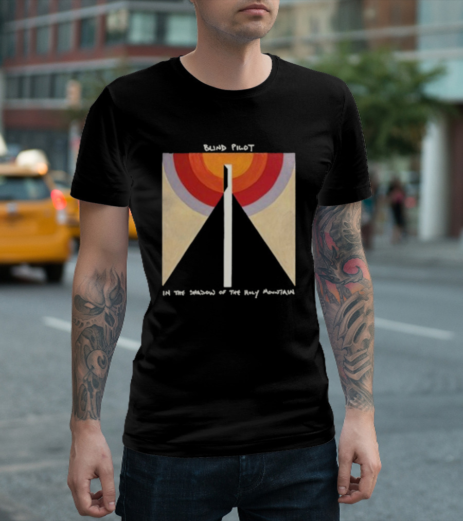 Blind Pilot In The Shadow Of The Holy Mountain Geometric Sunburst T-Shirt