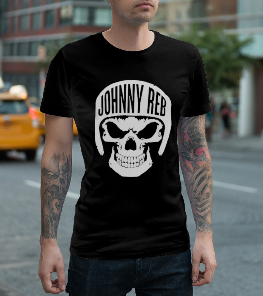Johnny Reb Skull Helmet Classic T-Shirt