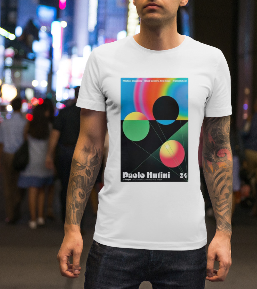 Paolo Nutini Jun 22 2024 Lido Di Camaiore Parco BussolaDomani Italy Michael Kiwanuka Black Country New Road Warpaint T-Shirt