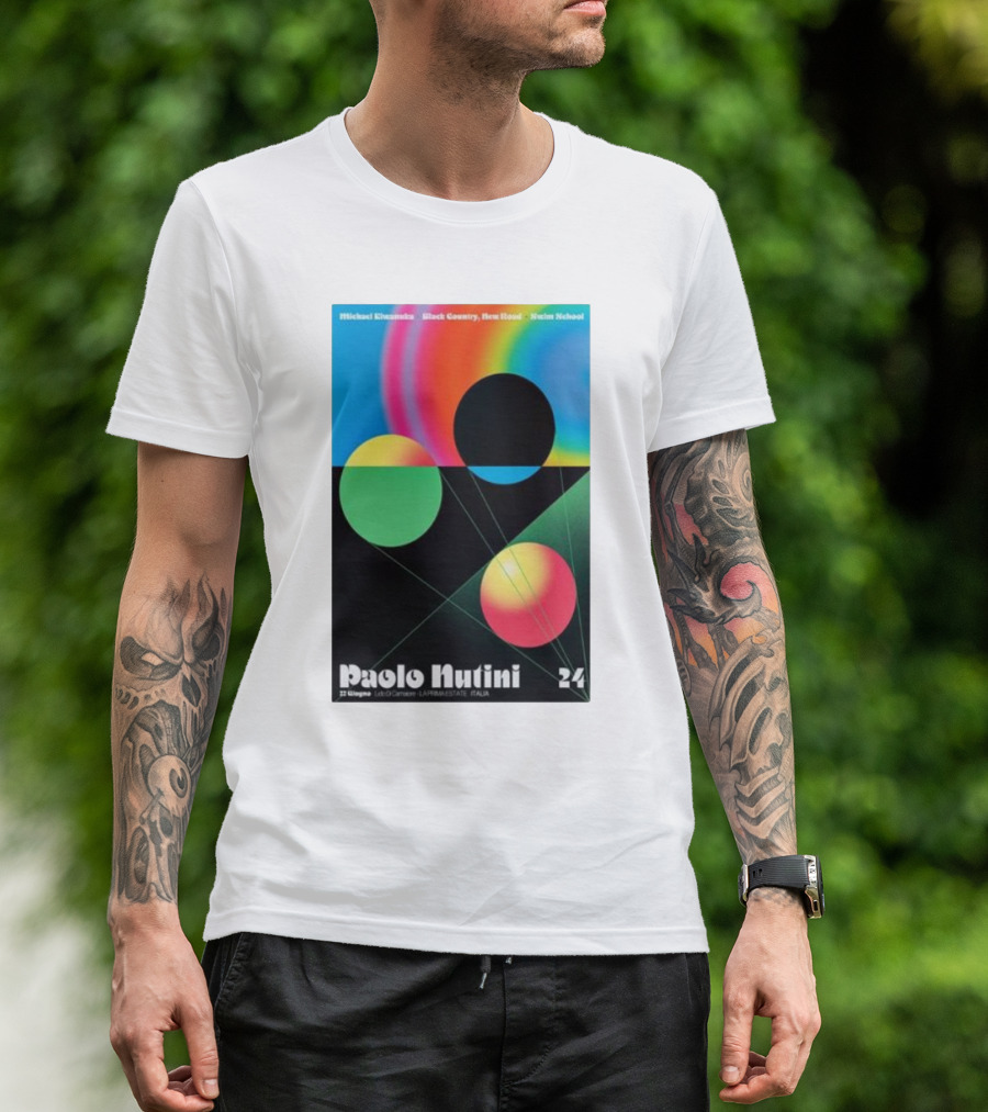 Paolo Nutini Jun 22 2024 Lido Di Camaiore Parco BussolaDomani Italy Michael Kiwanuka Black Country New Road Warpaint T-Shirt