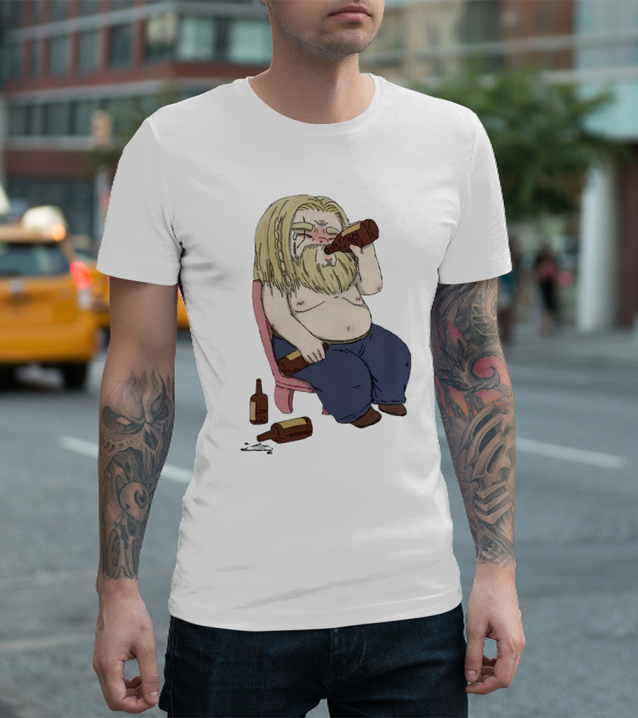 Avengers Endgame Thor Fat Drinking T-Shirt