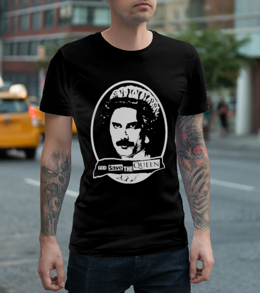 Freddie Mercury God Save The Queen Iconic T-Shirt