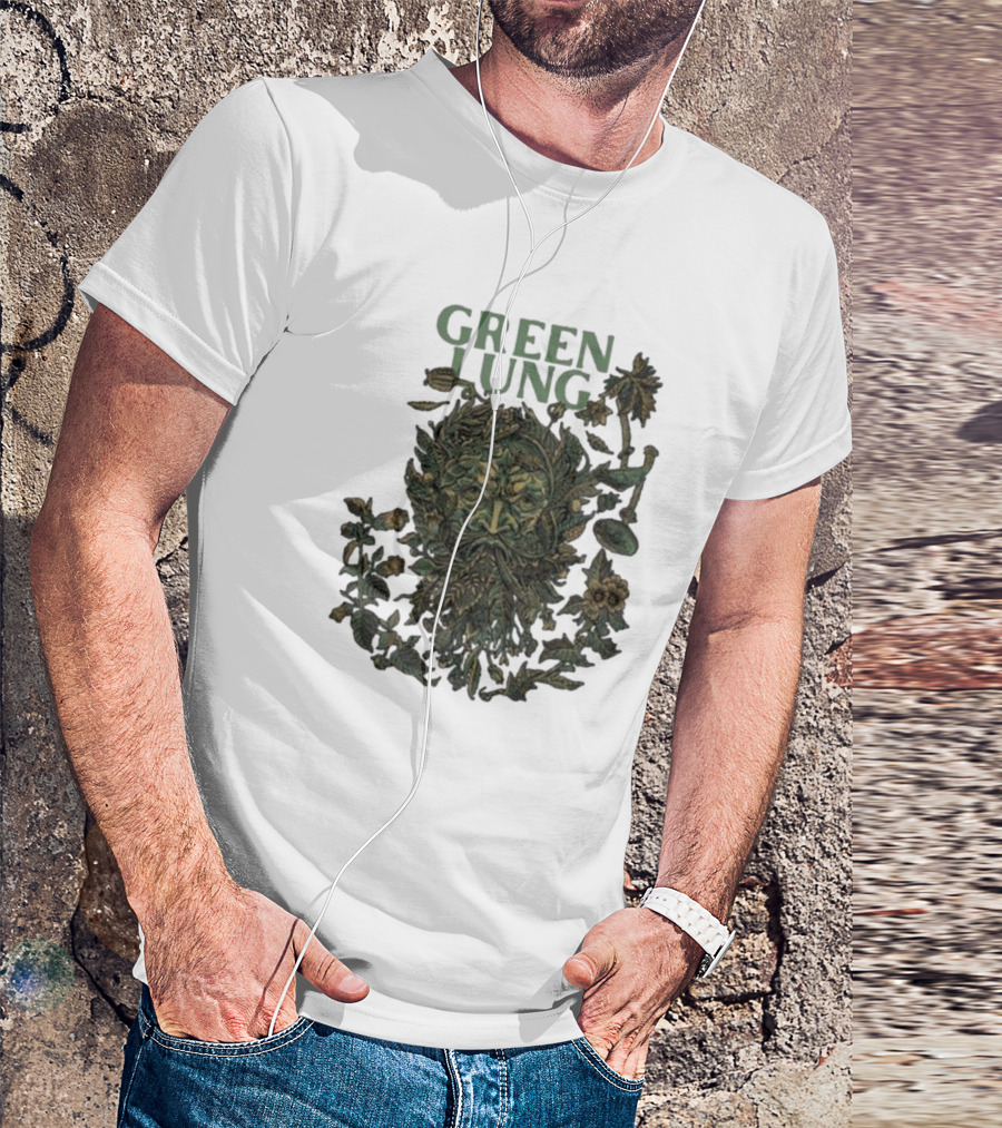 Green Lung Botanical Face Design For Hellfest T-Shirt