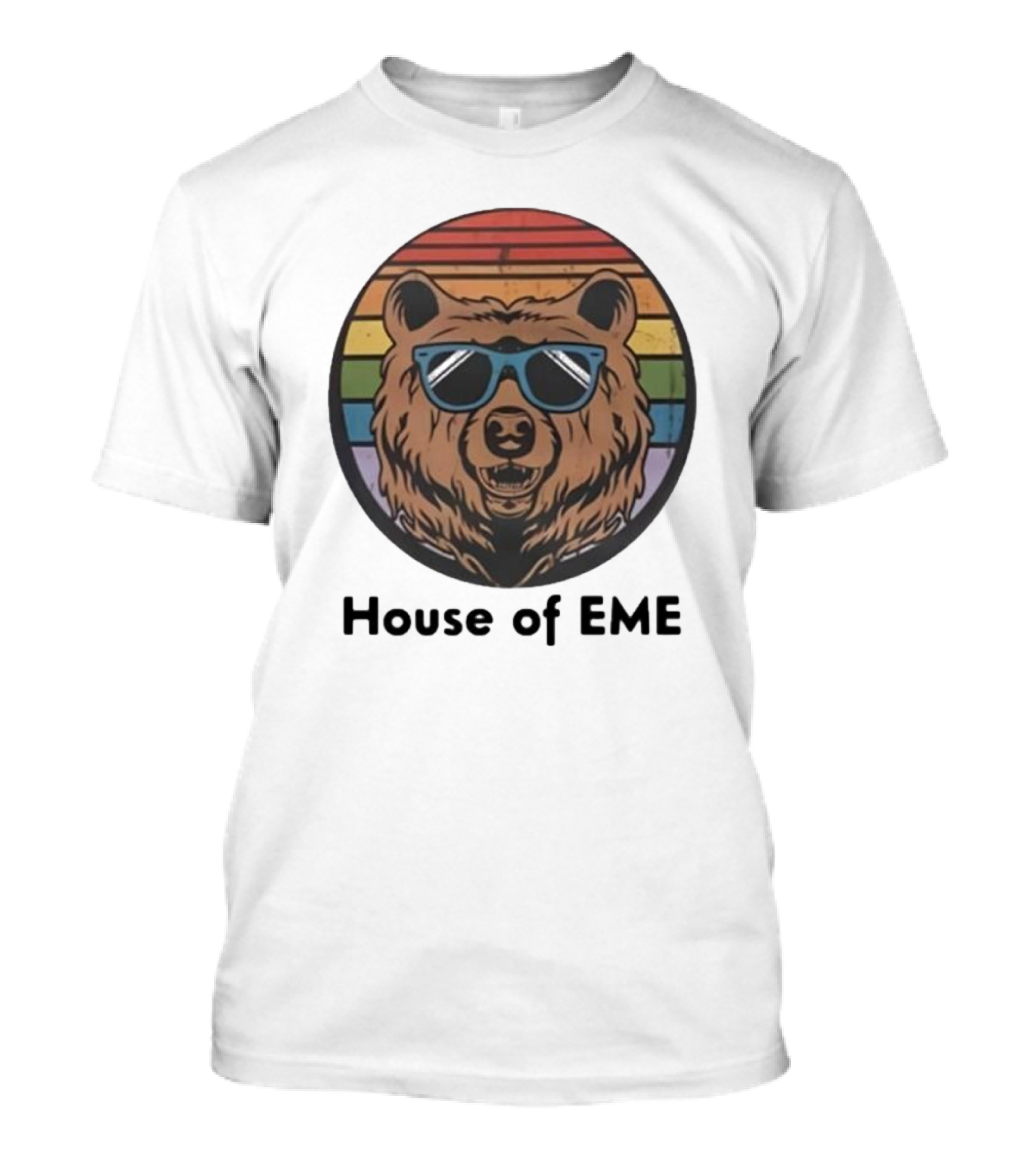 House Of EME Rainbow Bear With Sunglasses T-Shirt