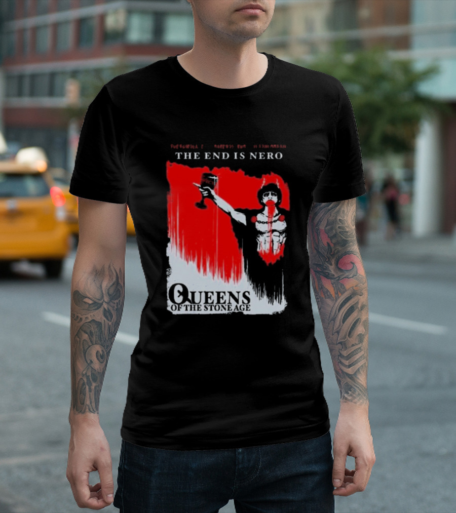 Queens of the Stone Age The End is Nero Music Festival Tour Fuengirola T-Shirt