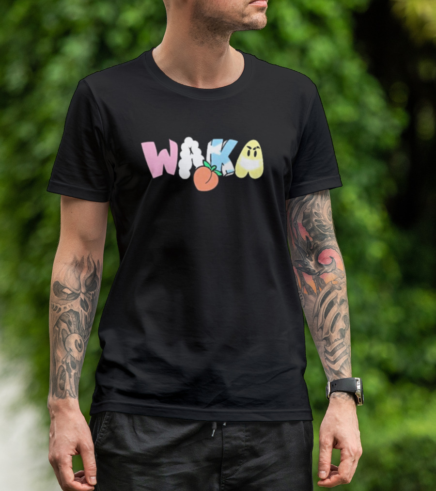 Willito Waka Kulo Y Tetas Peach Emoji Playful Text T-Shirt