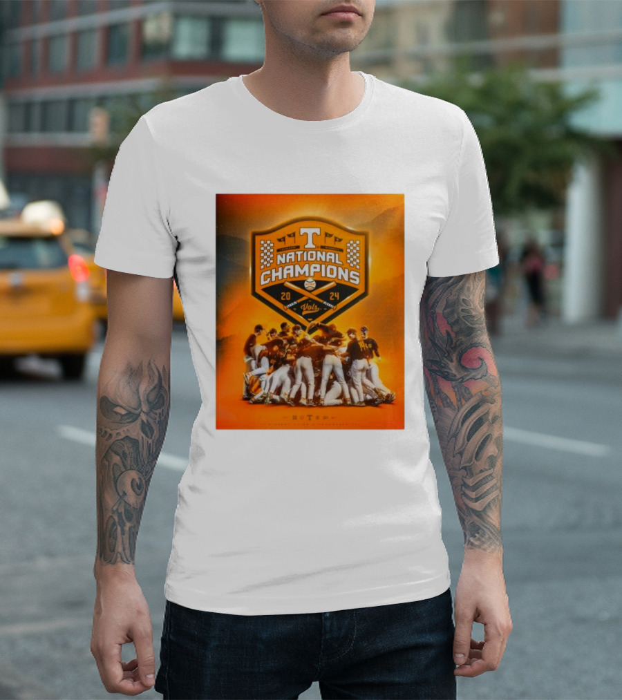 Tennessee Volunteers 2024 National Champions Baseball Team T-Shirt
