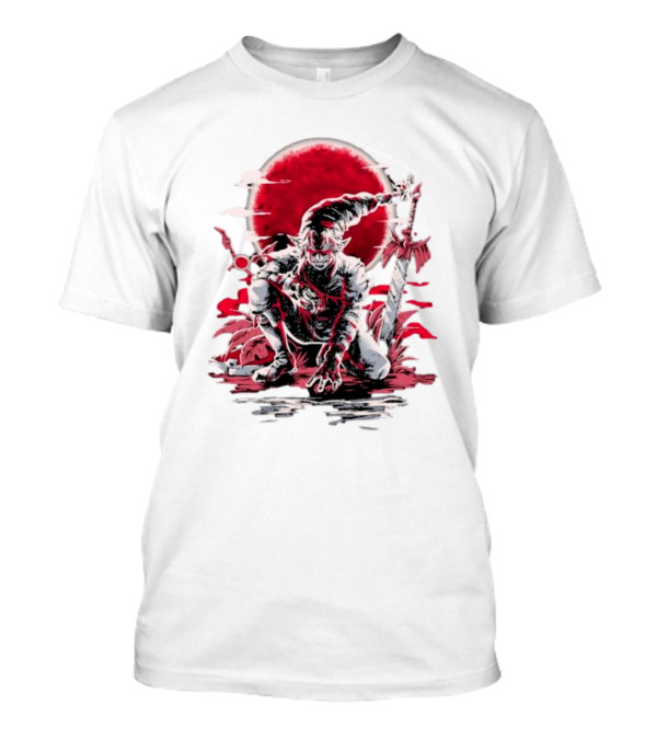 Wax And Wane Paulo Gazola Blood Moon Warrior Blade T-Shirt
