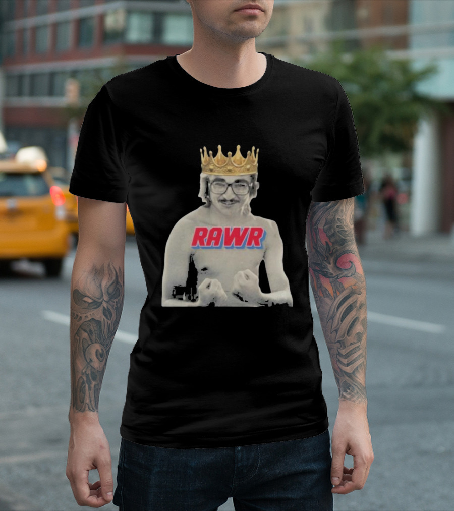 RAWR Young Greg Cote Wearing Crown T-Shirt