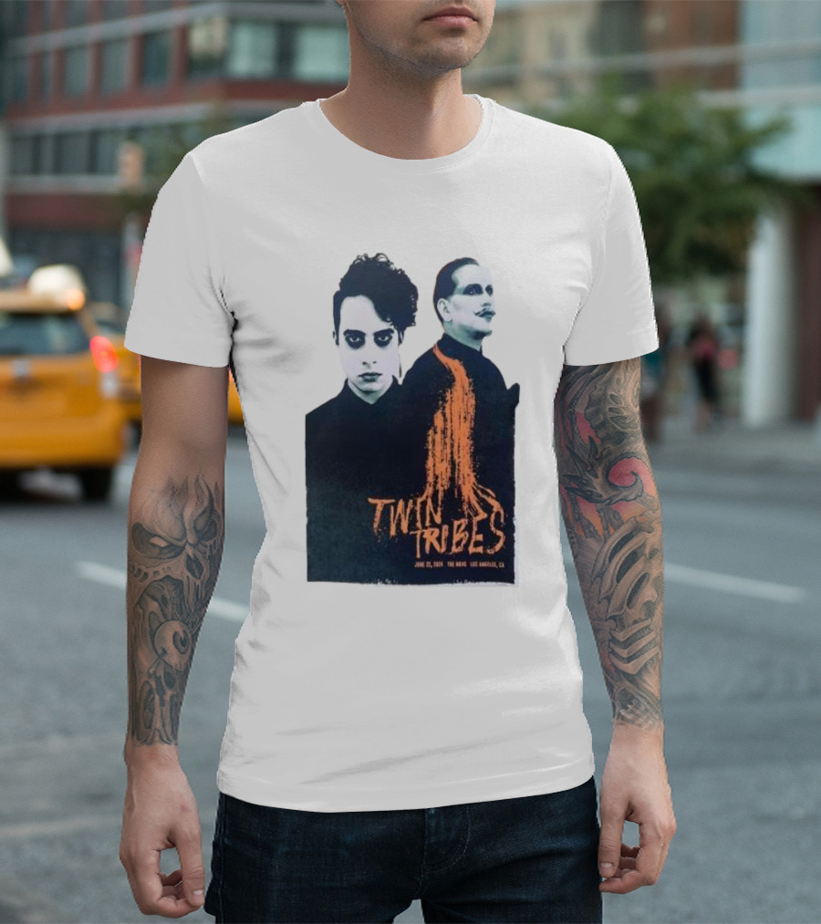 Twin Tribes June 22 2024 The Novo Los Angeles CA Dark Gothic Concert T-Shirt