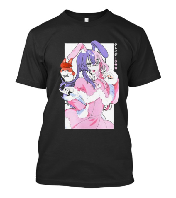 Punkalopi Gamer Supps クレイジーウサギ Bunny Anime Character T-Shirt