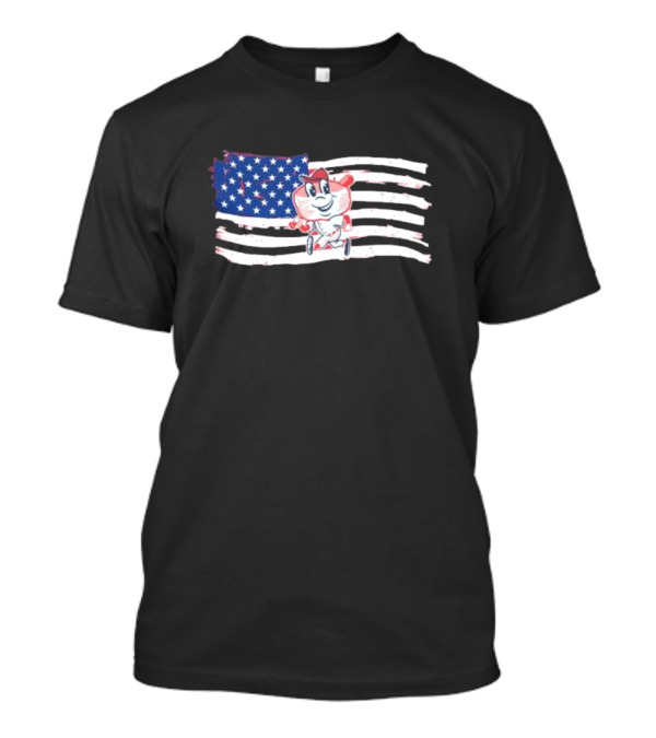 Riverwalk Stadium Max Fireworks Show Patriotic Mascot Flag Display T-Shirt