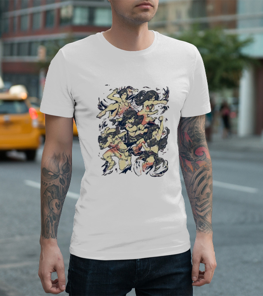 Seventh Heaven HelloWinter Dynamic Character Collage T-Shirt