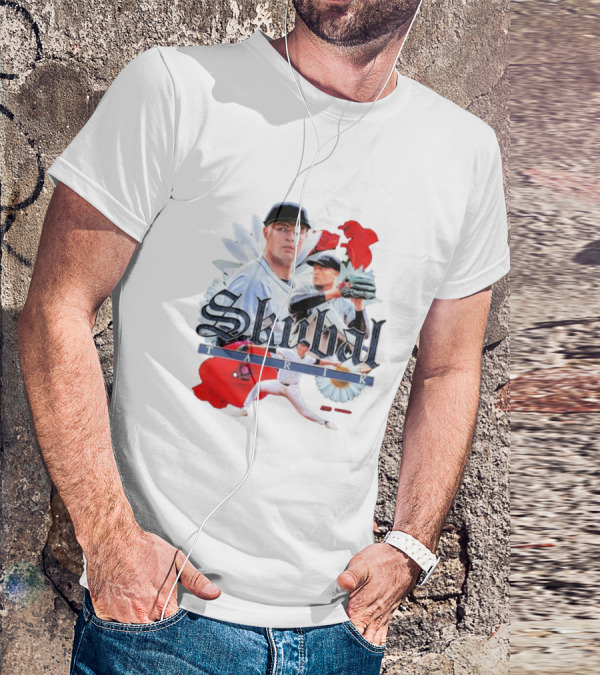 Skubal Tarik Baseball Player Floral Collage T-Shirt