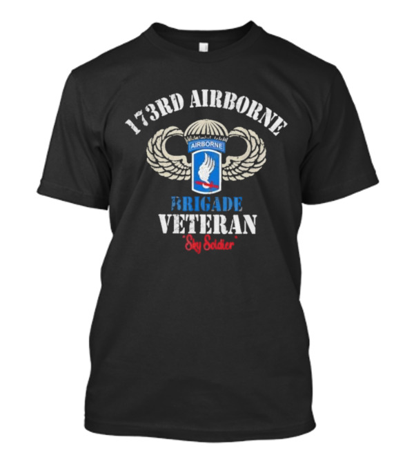 173rd Airborne Brigade Veteran Sky Soldier Wing Insignia T-Shirt