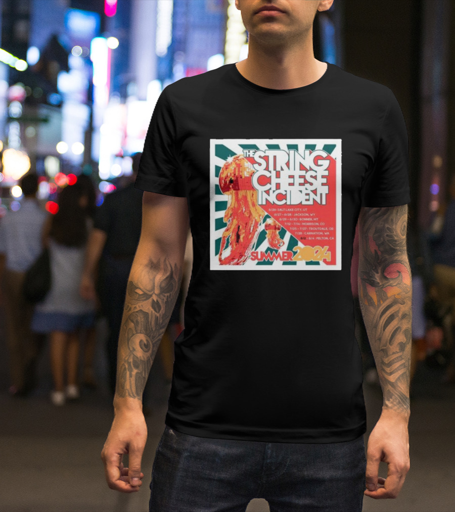 The String Cheese Incident Summer 2024 Tour Dates Salt Lake City Jackson Bonner Morrison Troutdale Carnation Felton T-Shirt
