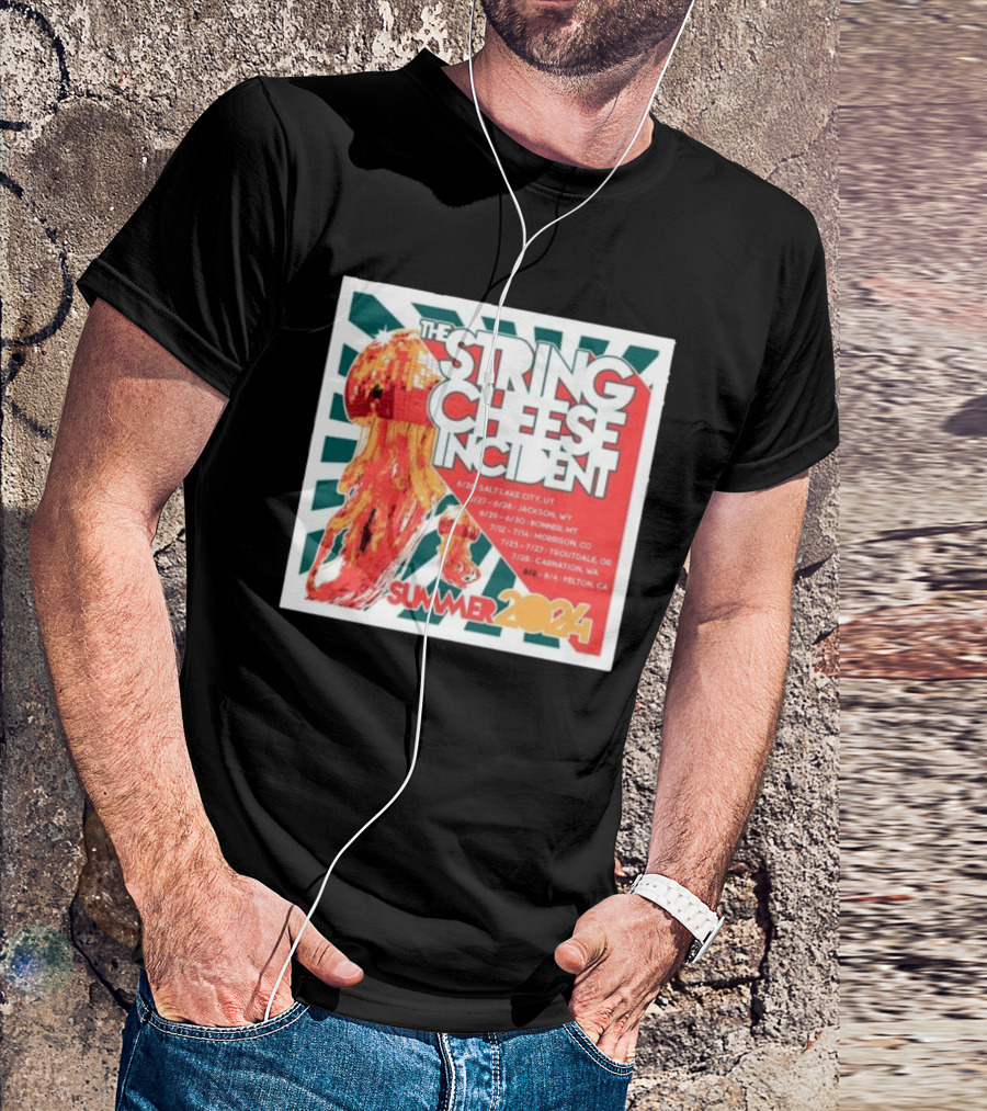 The String Cheese Incident Summer 2024 Tour Dates Salt Lake City Jackson Bonner Morrison Troutdale Carnation Felton T-Shirt