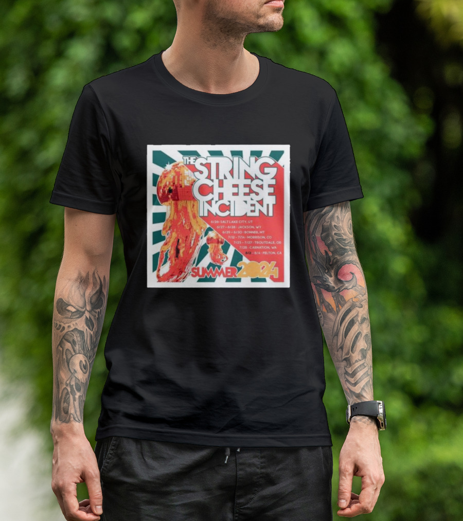 The String Cheese Incident Summer 2024 Tour Dates Salt Lake City Jackson Bonner Morrison Troutdale Carnation Felton T-Shirt