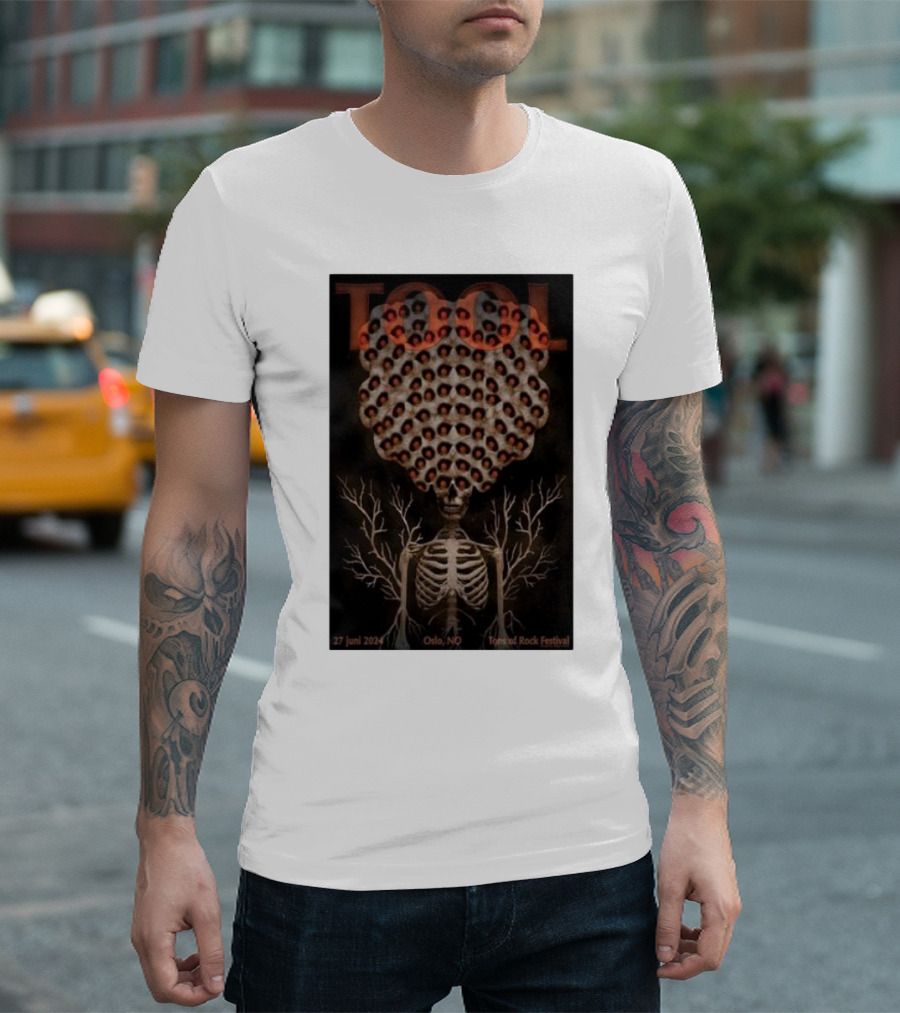 Tool June 27 2024 Tons Of Rock Festival Skeleton Art Oslo NO T-Shirt