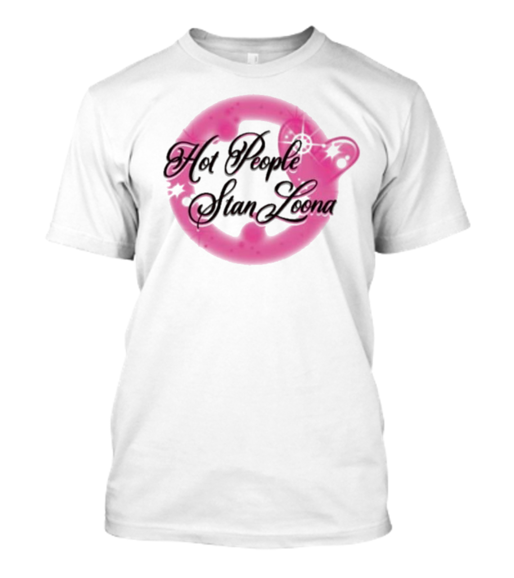 Hot People Stan Loona Pink Star Circle T-Shirt