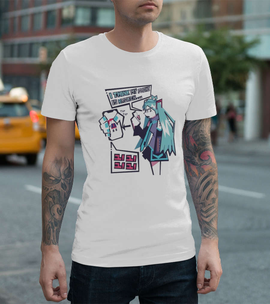 I Think My Phone Is Broken Tap Tap になに Nani Nani T-Shirt