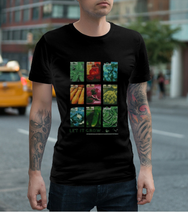 Let It Grow Veggie Seed Packets Garden Rage On T-Shirt