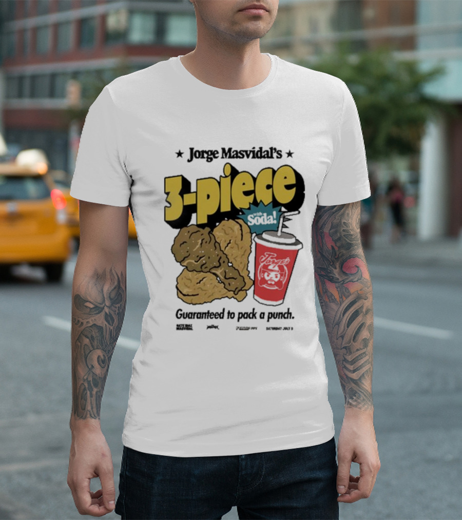 Jorge Masvidal's 3-Piece Soda Guaranteed To Pack A Punch T-Shirt