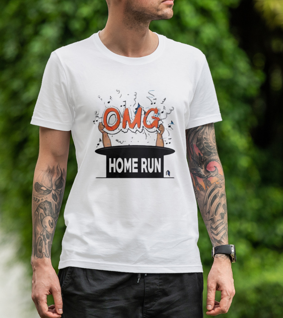 OMG Home Run From Magic Hat With Music Notes T-Shirt