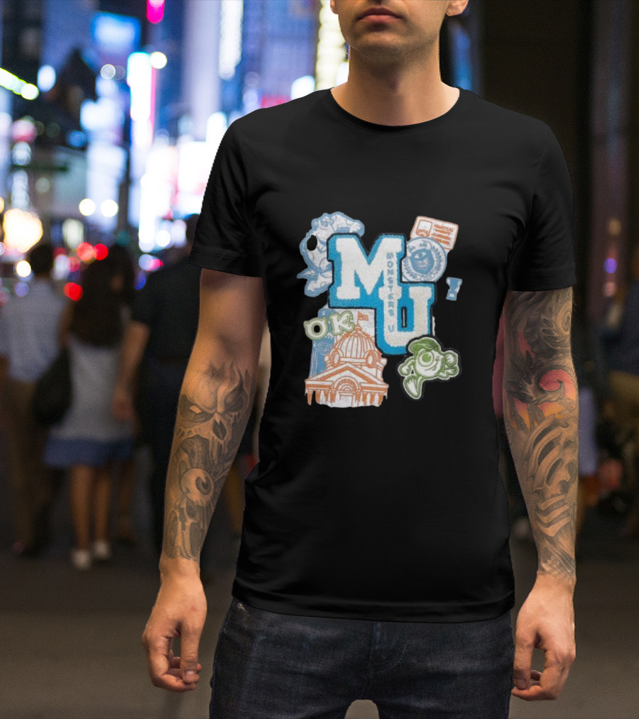 MU Monsters University Disney OK Patch T-Shirt