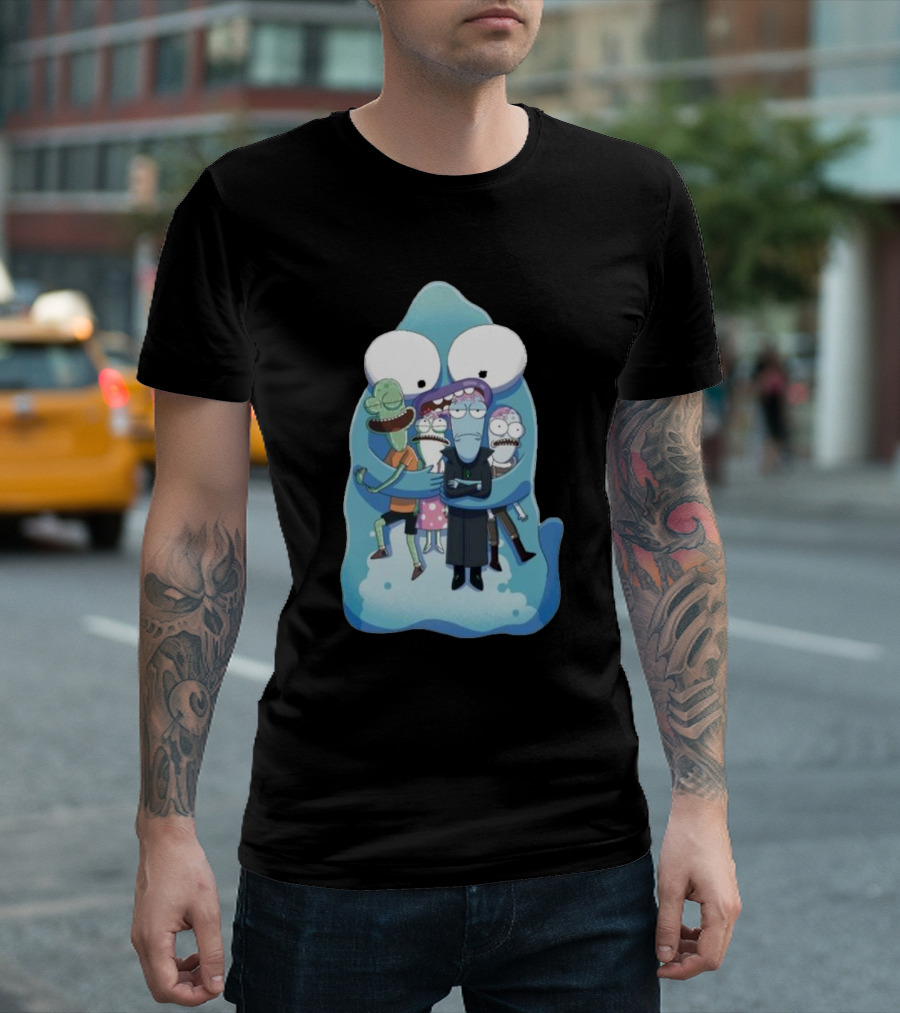 Pupa Hug with Solar Opposites Characters T-Shirt