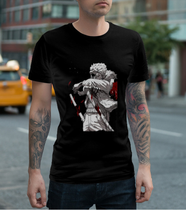 The My Hero Academia Anime Hawks With Swords And Japanese Text T-Shirt