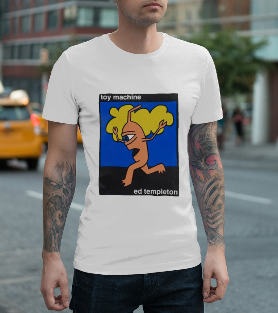 Toy Machine Ed Templeton Cartoon Character with Yellow Hair and One Eye T-Shirt