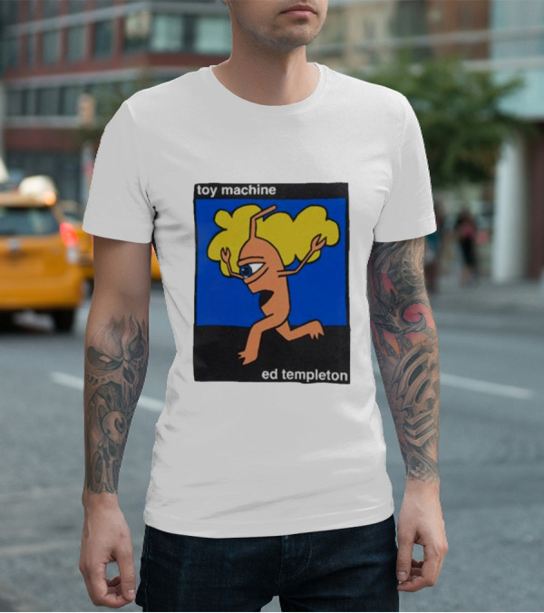 Toy Machine Ed Templeton Cartoon Character With Yellow Hair And One Eye T-Shirt