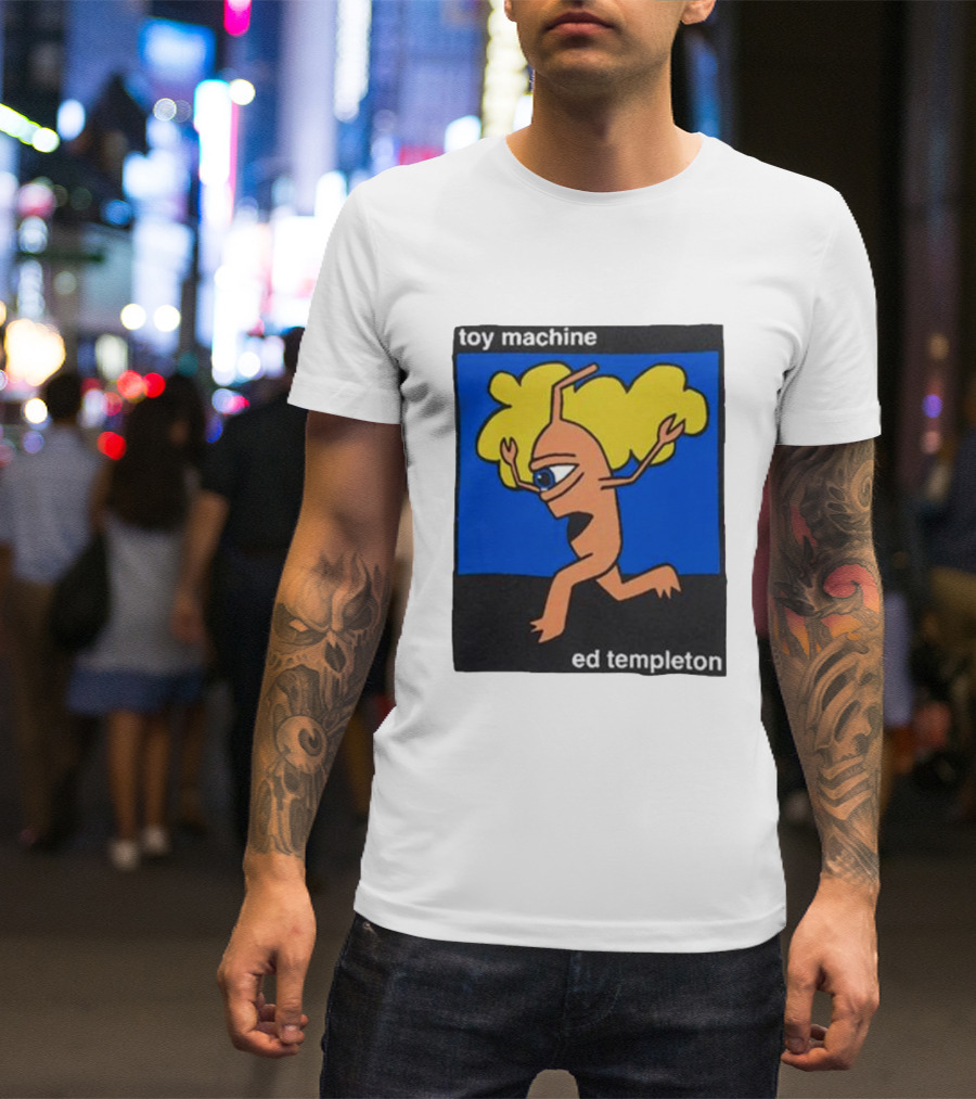 Toy Machine Ed Templeton Cartoon Character With Yellow Hair And One Eye T-Shirt