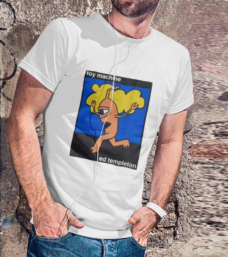 Toy Machine Ed Templeton Cartoon Character With Yellow Hair And One Eye T-Shirt